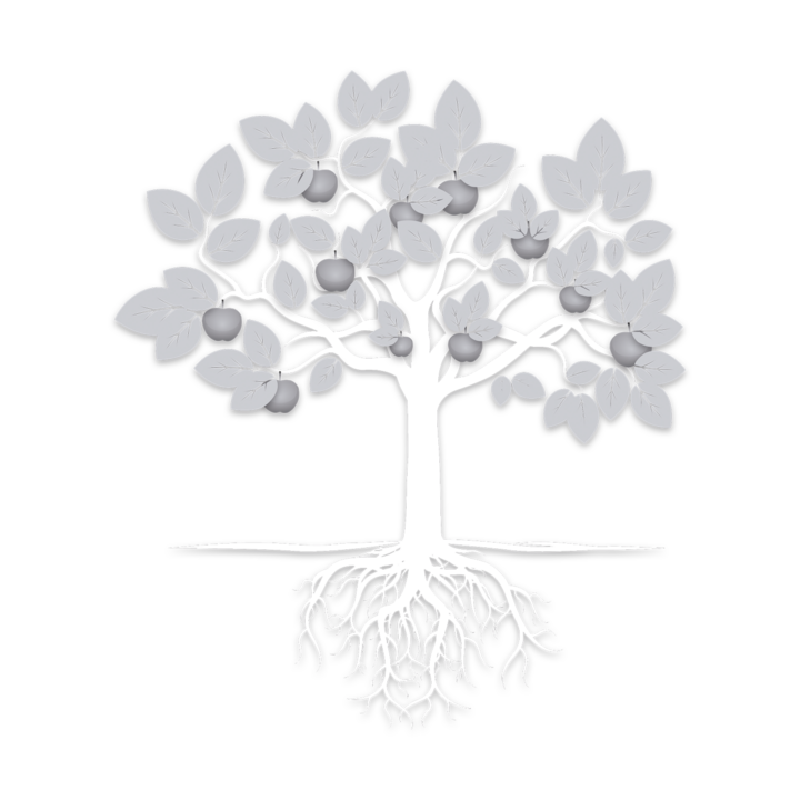 Illustration Baum, Stamm hervorgehoben