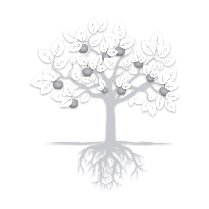 Illustration Baum, Blätter hervorgehoben