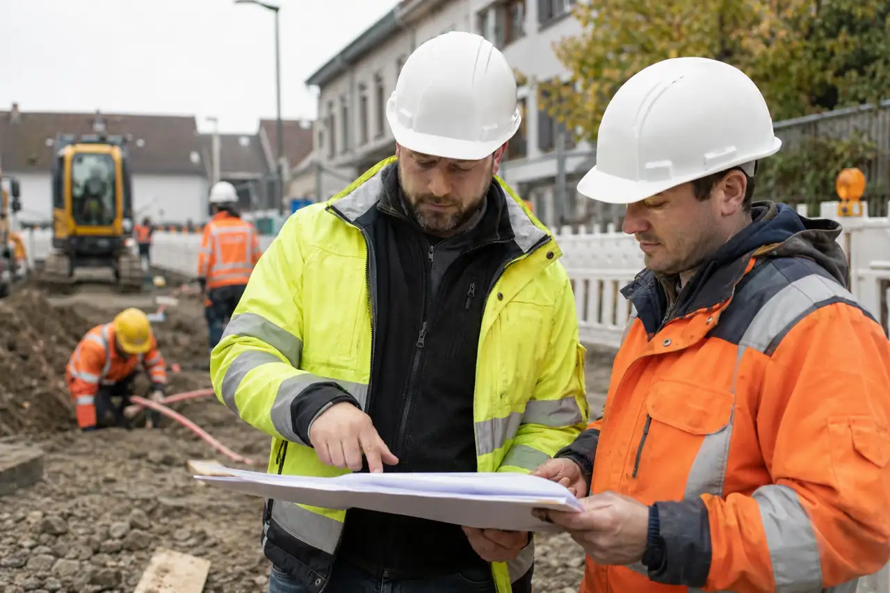 Planung & Überwachung auf Glasfaserbaustelle